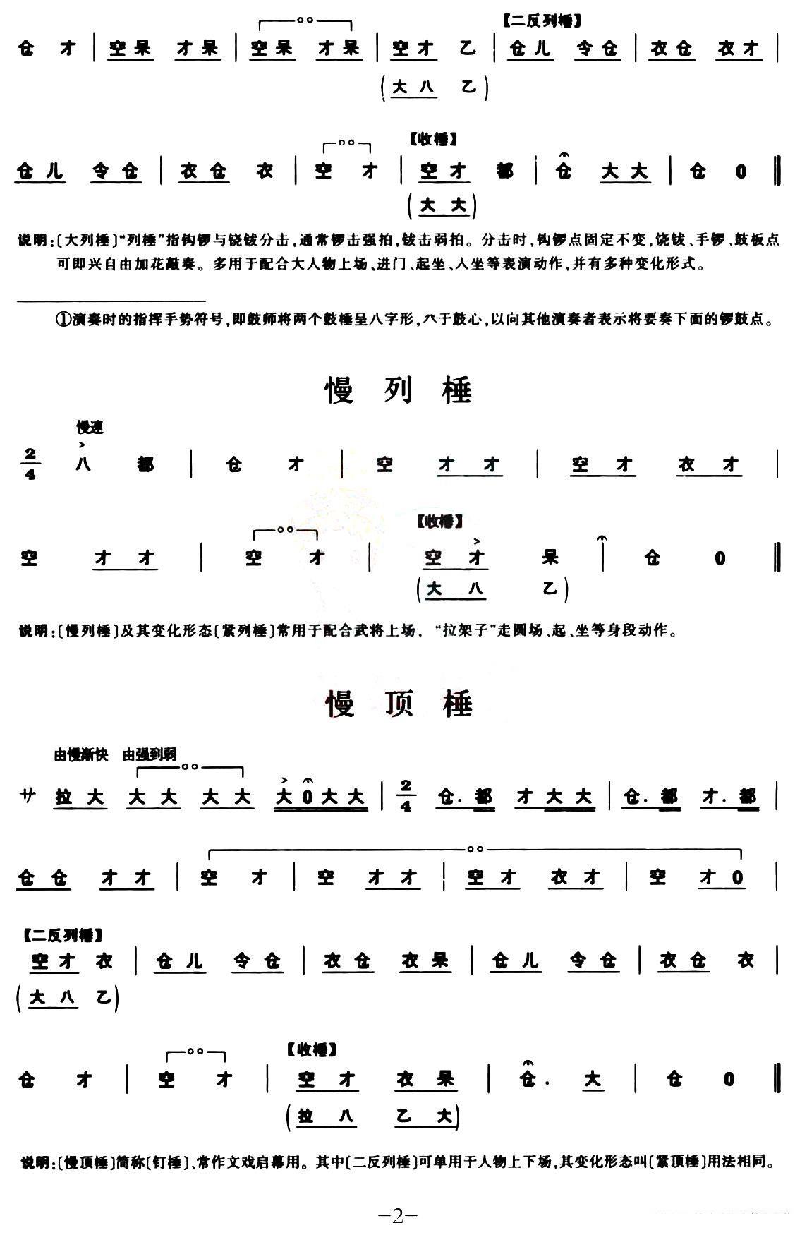 《[秦腔]锣鼓谱》戏曲谱（第2页）