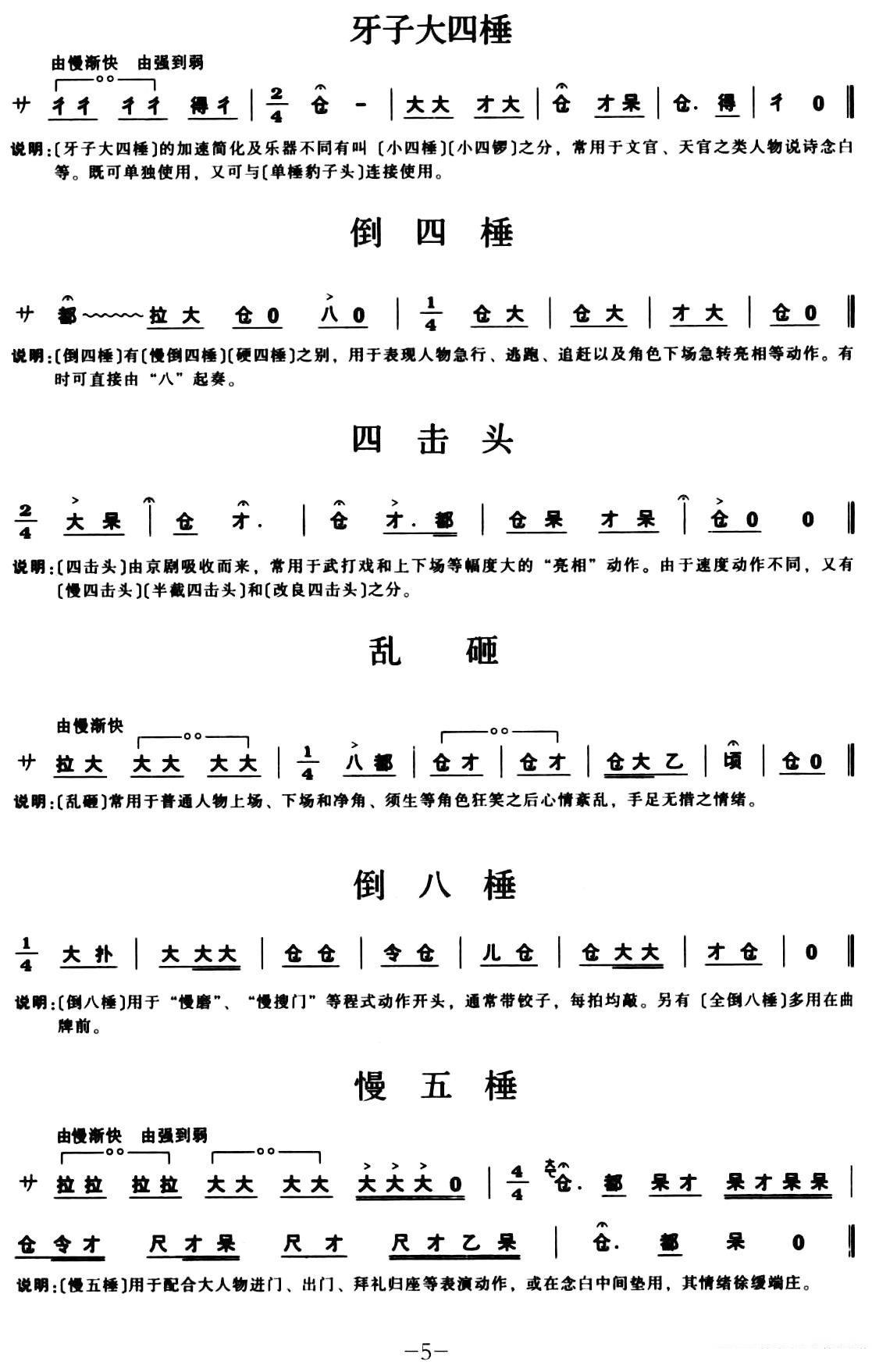 《[秦腔]锣鼓谱》戏曲谱（第5页）