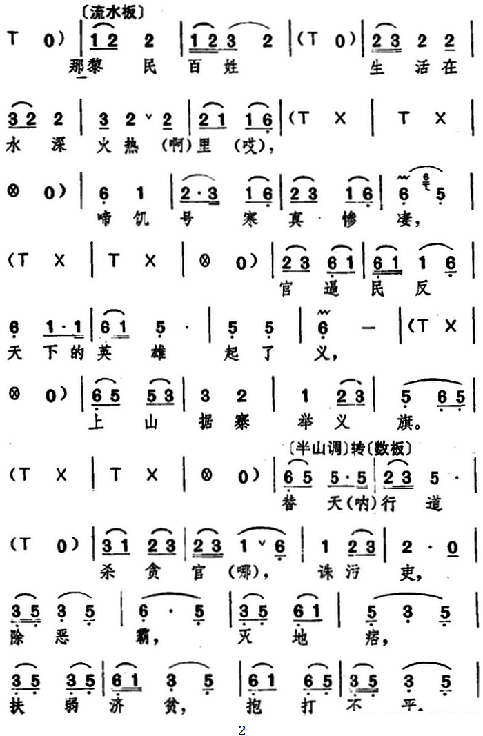 《[湖北大鼓]鲁达拳打镇关西》戏曲谱